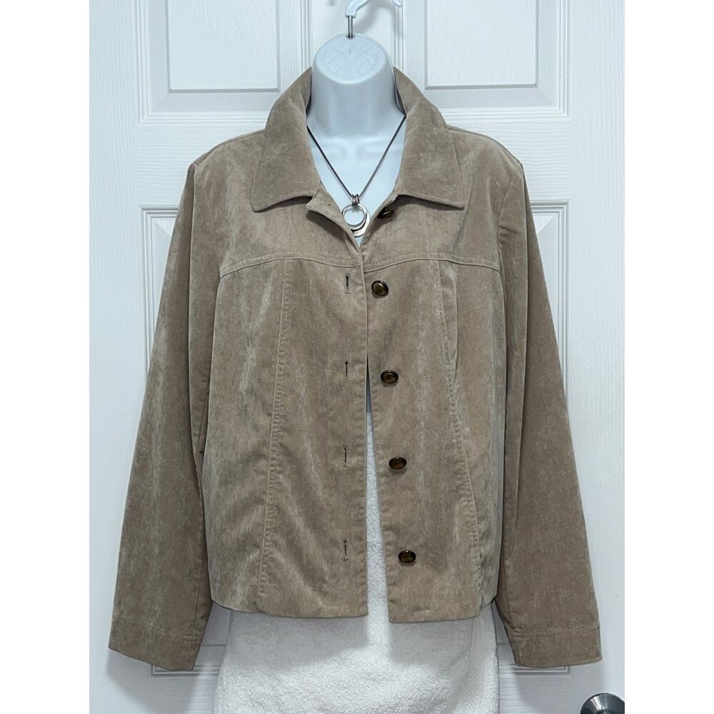 R.Q.T. Size L Light Beige Blazer with Front Buttons
